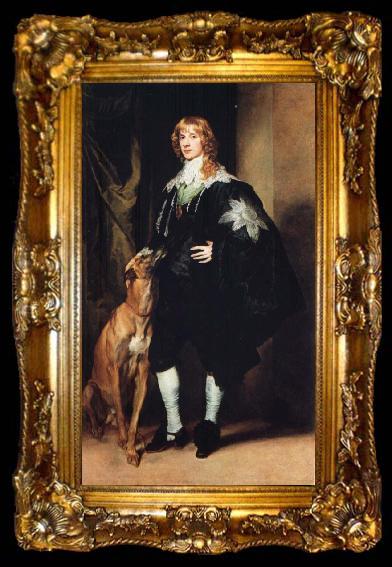 framed  Dyck, Anthony van Portrait of James Stuart,Duke of Richmond and Fourth Duke of Lennox, ta009-2